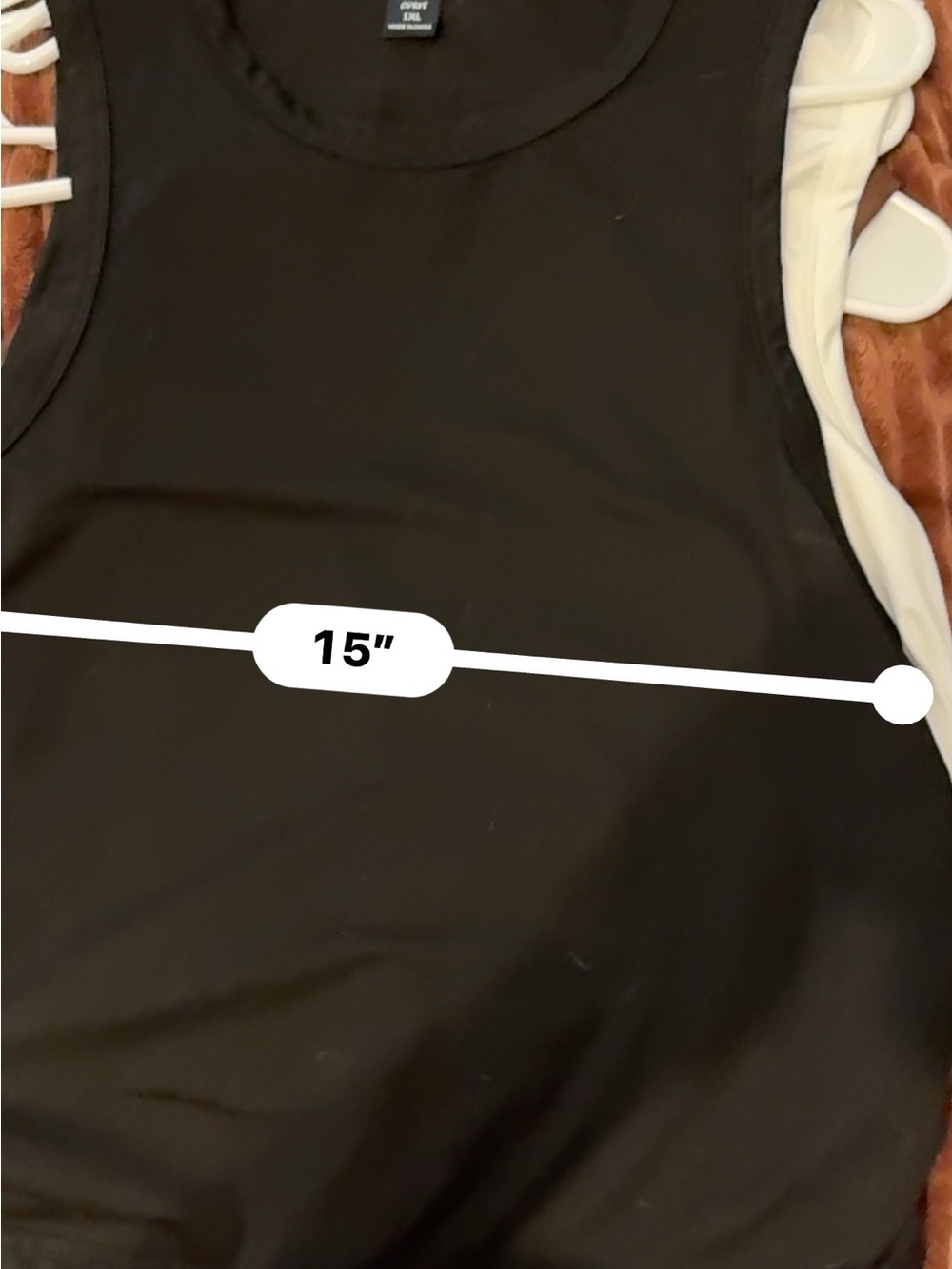 Bundle of Three SHEIN Ruched Side Tank Tops White, Black, Brown - Picture 7 of 7